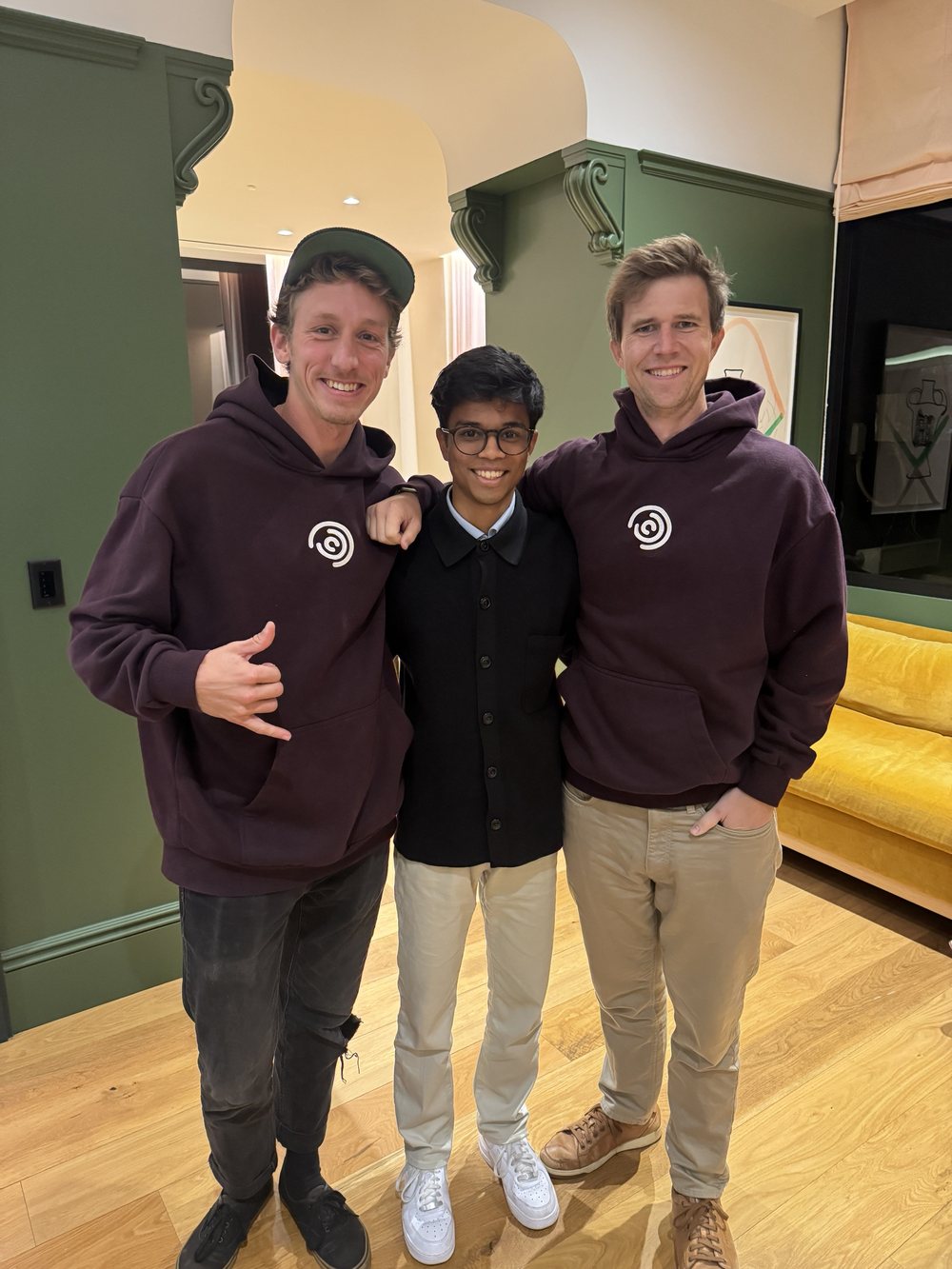 Steven Plappert, Shivansh and Logan Burchett, co-founders of Forecastr